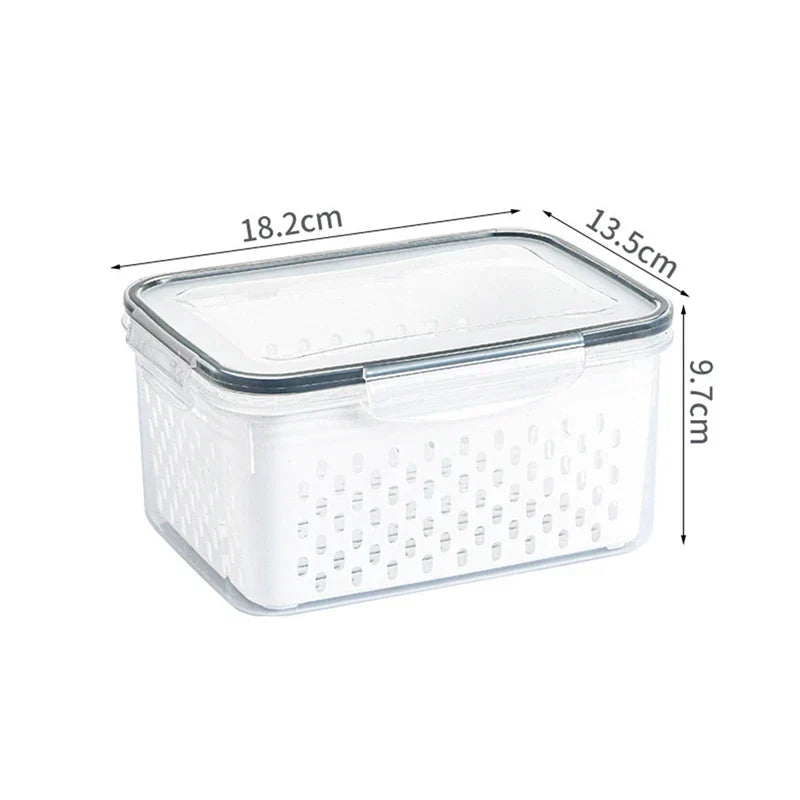 FreshStack™ – Kit 9 Potes Herméticos com Cesto + Frete Grátis!